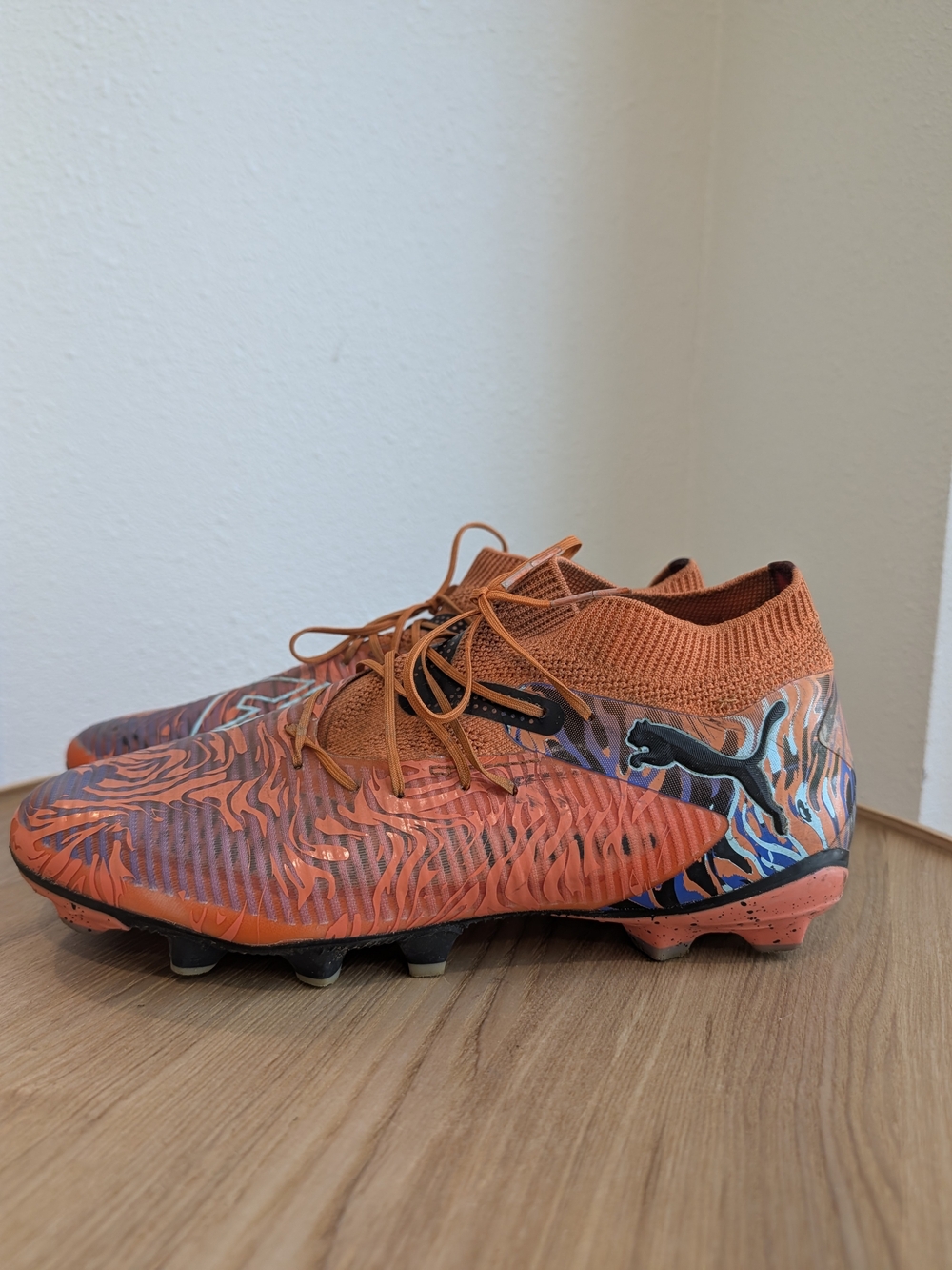Puma Future FG/AG Soccer Cleats Orange & Blue Graphic